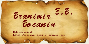 Branimir Boćanin vizit kartica